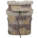 Sunnydaze 3-Tier Brick Steps Outdoor Fountain - 21"