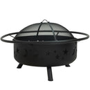 Sunnydaze Cosmic Large Outdoor Fire Pit with Spark Screen