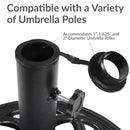 Sunnydaze Heavy-Duty Cast Iron Patio Umbrella Base Stand - 18" Diameter