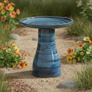 Sunnydaze Glazed Ceramic Outdoor Bird Bath