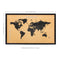 Sunnydaze Printed Cork Board World Map with MDF Frame - 33.5" W x 21.5" H