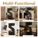 Modern cascading tabletop fountain with a spiral design, creating a calming accent for entryways, offices and living spaces or as a holiday gift.