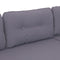 Charcoal-colored sectional sofa back cushion