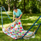 Sunnydaze Quilted Hammock with Curved Bamboo Spreader Bar and Pillow