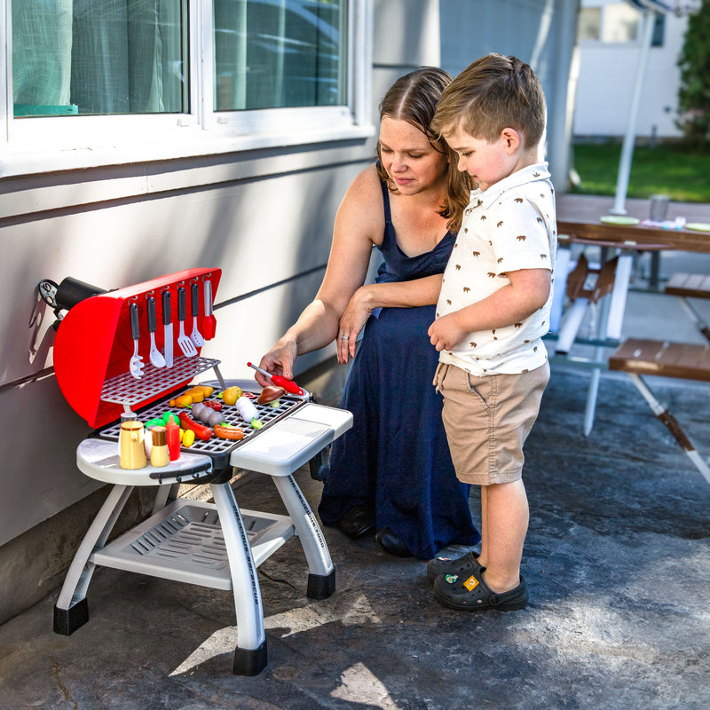 Sunnydaze Sizzle and Smoke Toy Grill Set for Kids Ages 3+