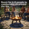 Sunnydaze Rustic Cast Iron Fire Pit Bowl with Stand