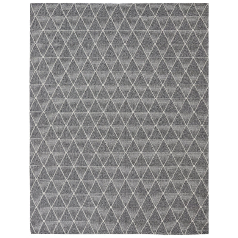 7x10 Sunnydaze Lattice Perfection Indoor Area Rug in Charcoal