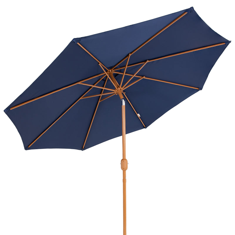 Sunnydaze 8.5 ft Patio Umbrella with Faux Woodgrain Finish