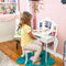 Sunnydaze Beauty Bliss Kids' Vanity Set with Mirror and Stool