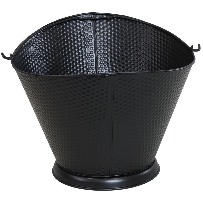 Sunnydaze 5-Gallon Fireplace Ash Bucket with Shovel and Brush - Black