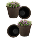 Sunnydaze Anjelica Polyresin Large Round Outdoor Planter