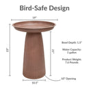 Sunnydaze Gleeful Garden Metal Outdoor Bird Bath - UV-Resistant Finish