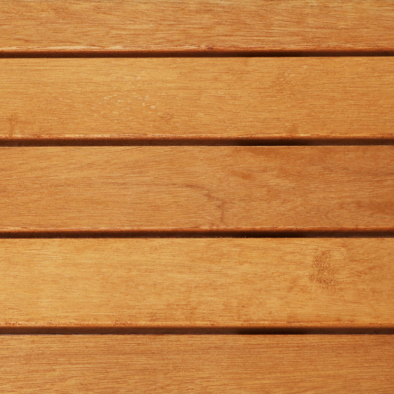 Detail of meranti wood from the outdoor planter box box bench.