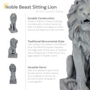 Feet, tail and square pedestal of stone lion outdoor statue. 