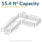 Sunnydaze L-Shaped Galvanized Steel Raised Garden Bed