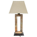 Sunnydaze Open Rectangle Side Table Lamp - Indoor or Outdoor - 31" H