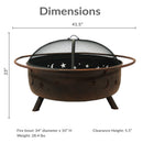 Sunnydaze Cosmic 42" Large Outdoor Fire Pit