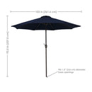 Sunnydaze 9' Aluminum Sunbrella Umbrella with Auto Tilt and Crank