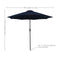 Sunnydaze 9' Aluminum Sunbrella Umbrella with Auto Tilt and Crank