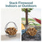 Sunnydaze Outdoor Steel Firewood Log Hoop Rack