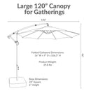 Sunnydaze 10 ft Offset Patio Umbrella with Base and Sandbag Weight