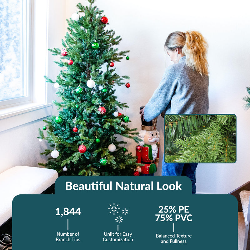 Sunnydaze Stately and Slim Artificial Christmas Tree - Unlit