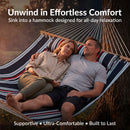 Sunnydaze 2-Person Quilted Fabric Double Hammock with Pillow