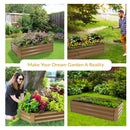 Sunnydaze Galvanized Steel Raised Garden Bed - Rectangle - 48"