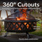 Sunnydaze Crossweave Wood-Burning Fire Pit with Spark Screen and Poker