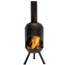 Sunnydaze 5-Foot Outdoor Fire Pit Chiminea - Black