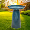 Sunnydaze Gleeful Garden Metal Outdoor Bird Bath - UV-Resistant Finish