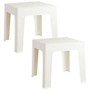 Sunnydaze Outdoor Square Plastic Adirondack Patio Side Table