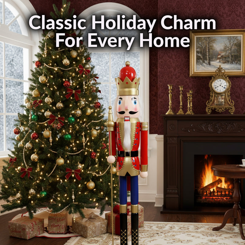 Sunnydaze Arnold the Strong Indoor Nutcracker Statue - 48"