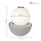 Sunnydaze Patterned Sphere Indoor Water Fountain with Lights - 9.5" H