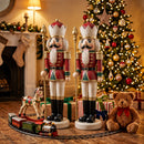Sunnydaze Gregor the Rustic 32" Christmas Soldier Nutcracker Statue