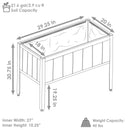 Sunnydaze Steel-Framed Acacia Wood Raised Garden Bed with Legs - 30.75" H