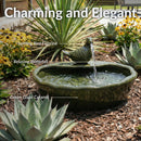 Sunnydaze Green Glazed Ceramic Solar Water Fountain - Frog