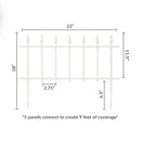 Sunnydaze Roman Garden Border Fence Set