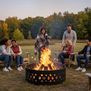 Sunnydaze 36" Crossweave Heavy-Duty Metal Campfire Ring - Bronze