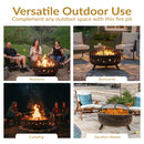 Sunnydaze 42" Large Cosmic Fire Pit with Moon and Stars Design
