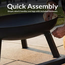 Sunnydaze Cast Iron Heavy Duty Fire Pit for Outside