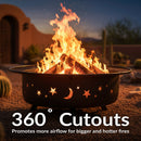 Sunnydaze Cosmic 42" Large Outdoor Fire Pit
