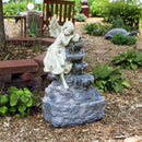 Sunnydaze Angel Falls Solar Fountain with Battery Backup - 29"