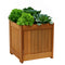 Sunnydaze Meranti Outdoor Square Wooden Planter Box - 16"