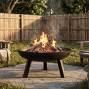 Sunnydaze Cast Iron Heavy Duty Fire Pit for Outside