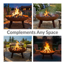 Sunnydaze Cast Iron Heavy Duty Fire Pit for Outside