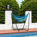 Sunnydaze Hanging Rope Hammock Chair with Space-Saving Stand