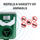 Sunnydaze Solar-Powered Animal Repellent with Flame Light