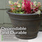 Sunnydaze Franklin Polyresin Outdoor Flowerpot Planter