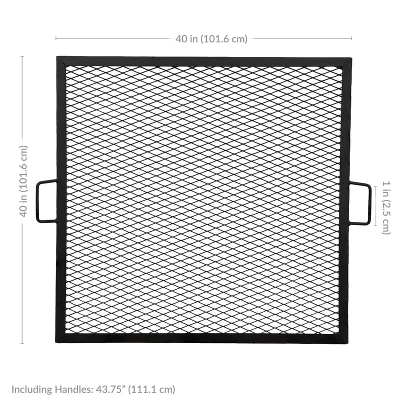 Sunnydaze X-Marks Square Fire Pit Grill Grate